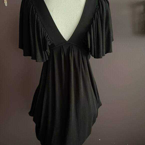 Guess by Marciano vee neck bubble hem relaxed fit mini dress - Picture 3 of 3